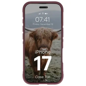 Pancerne etui Bizon Case Tur do Apple iPhone 17 burgundowe