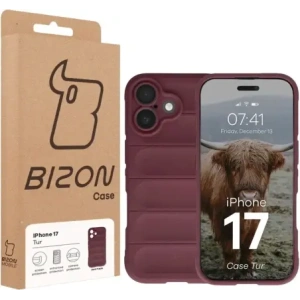 Pancerne etui Bizon Case Tur do Apple iPhone 17 burgundowe