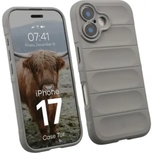 Pancerne etui Bizon Case Tur do Apple iPhone 17 jasnoszare