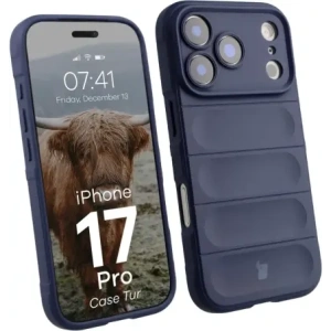 Pancerne etui Bizon Case Tur do Apple iPhone 17 Pro granatowe