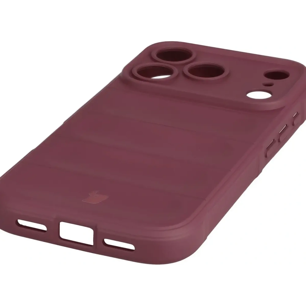 Pancerne etui Bizon Case Tur do Apple iPhone 17 Pro burgundowe
