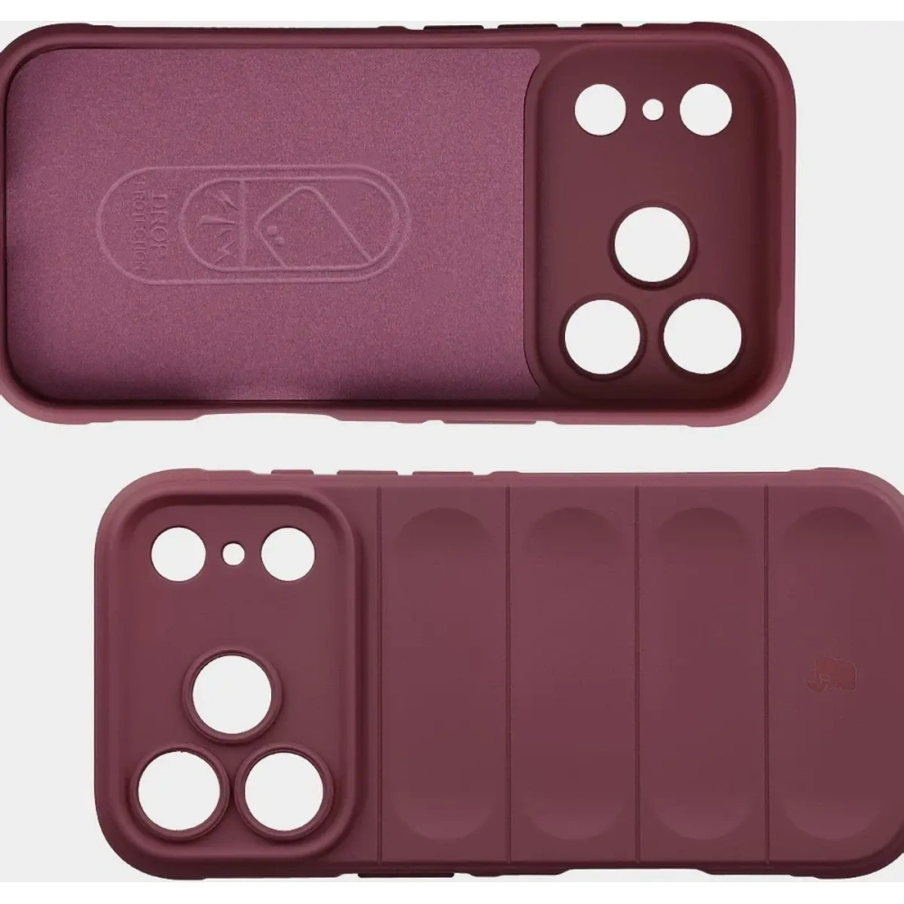 Pancerne etui Bizon Case Tur do Apple iPhone 17 Pro burgundowe