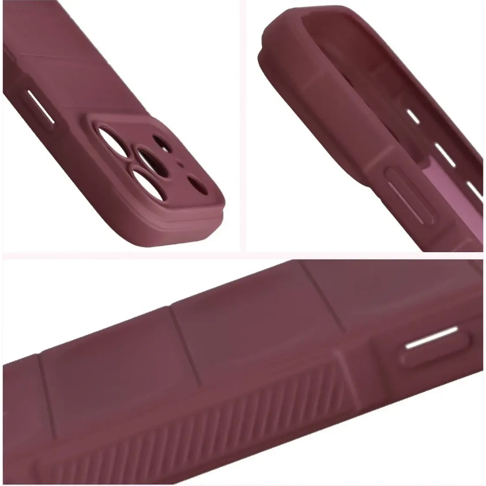 Pancerne etui Bizon Case Tur do Apple iPhone 17 Pro burgundowe