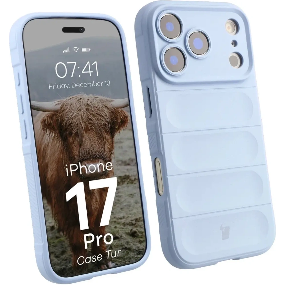 Pancerne etui Bizon Case Tur do Apple iPhone 17 Pro jasnoniebieskie