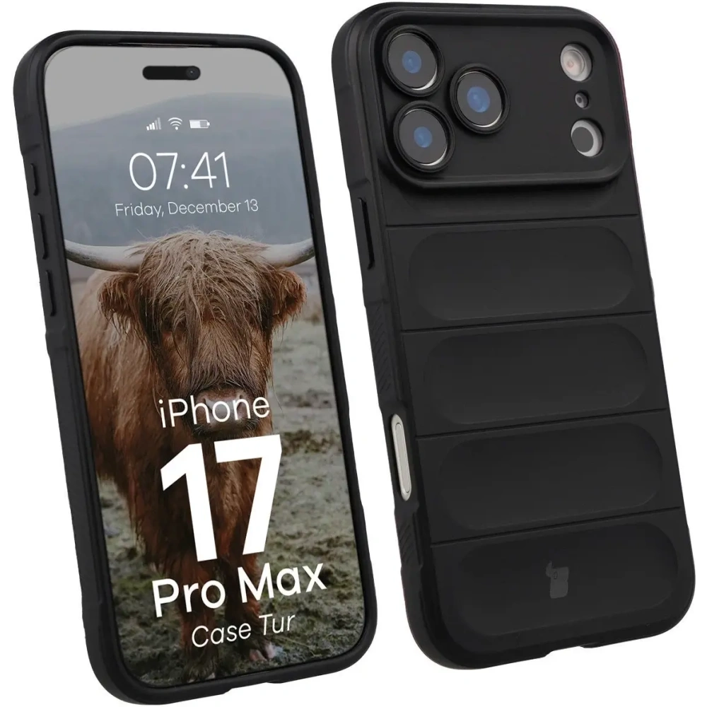 Pancerne etui Bizon Case Tur do Apple iPhone 17 Pro Max czarne