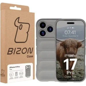 Pancerne etui Bizon Case Tur do Apple iPhone 17 Pro jasnoszare