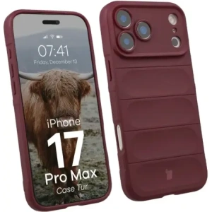 Pancerne etui Bizon Case Tur do Apple iPhone 17 Pro Max burgundowe
