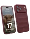 Pancerne etui Bizon Case Tur do Apple iPhone 17 Pro Max burgundowe