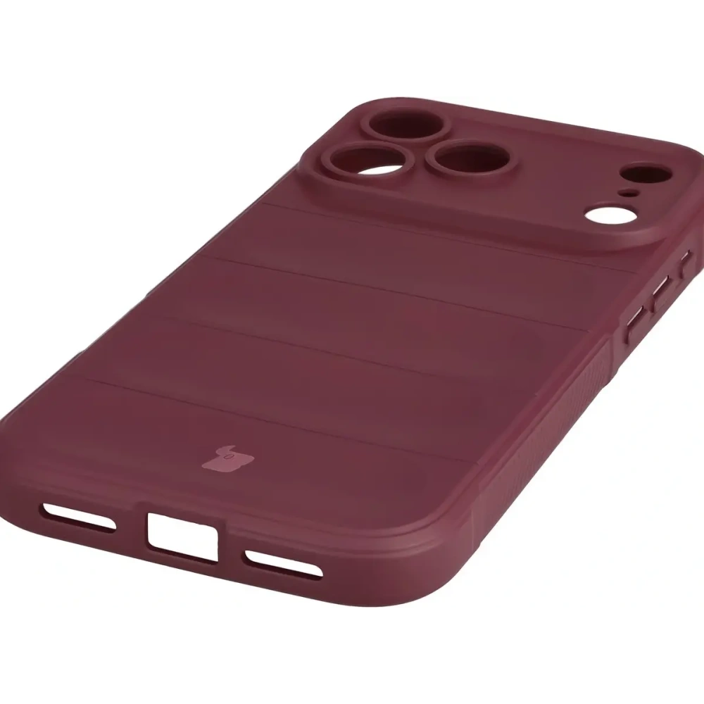 Pancerne etui Bizon Case Tur do Apple iPhone 17 Pro Max burgundowe