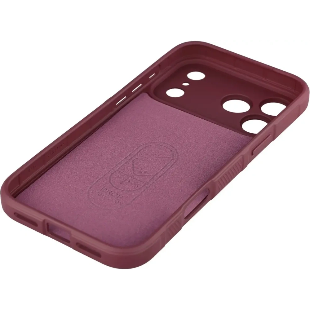 Pancerne etui Bizon Case Tur do Apple iPhone 17 Pro Max burgundowe