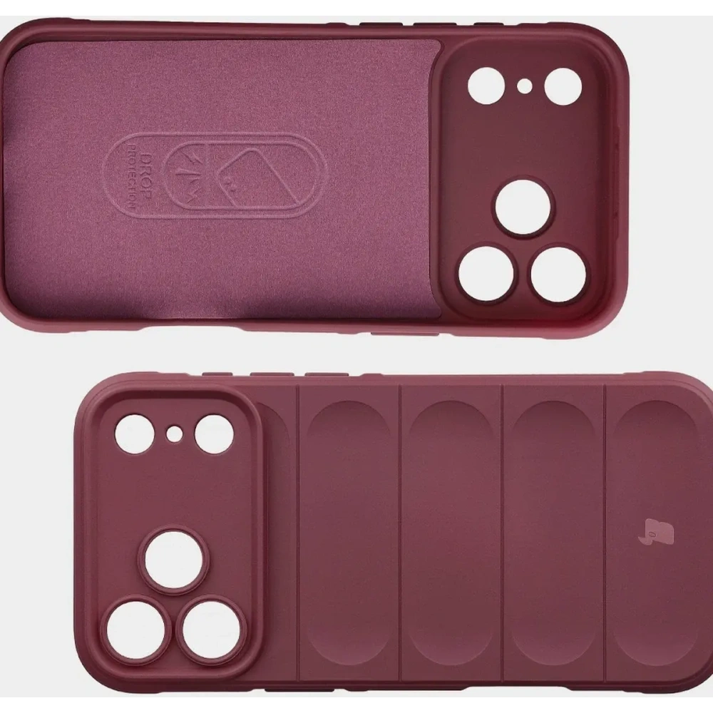 Pancerne etui Bizon Case Tur do Apple iPhone 17 Pro Max burgundowe