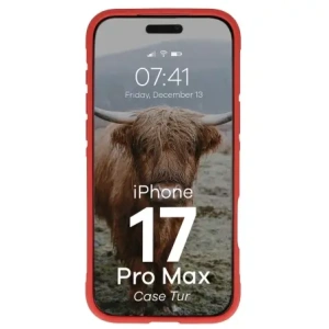 Pancerne etui Bizon Case Tur do Apple iPhone 17 Pro Max czerwone