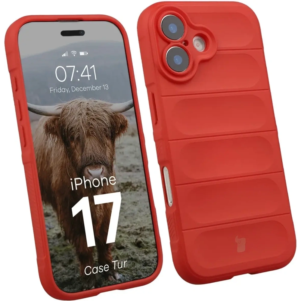 Pancerne etui Bizon Case Tur do Apple iPhone 17 czerwone