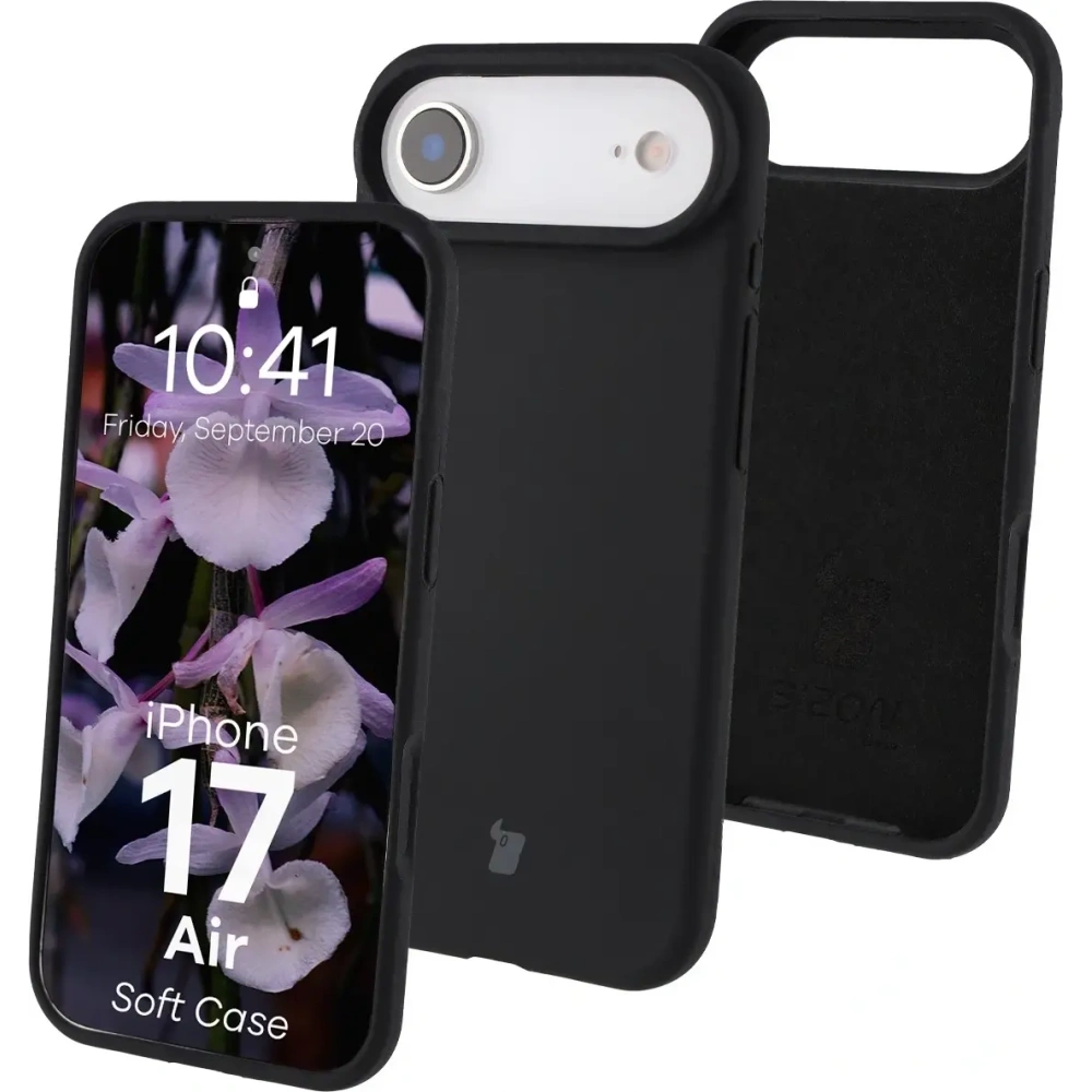 Silikonowe etui Bizon Soft Case do Apple iPhone 17 Air czarne