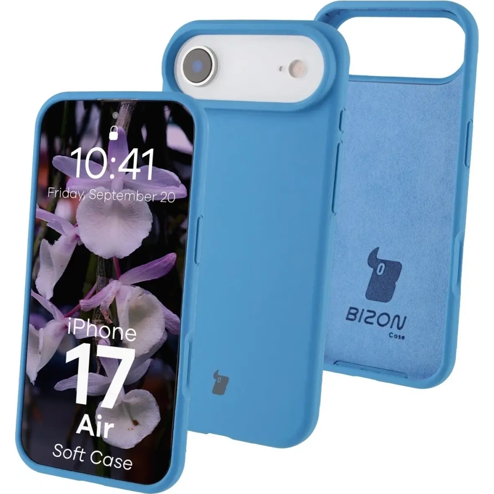 Silikonowe etui Bizon Soft Case do Apple iPhone 17 Air niebieskie