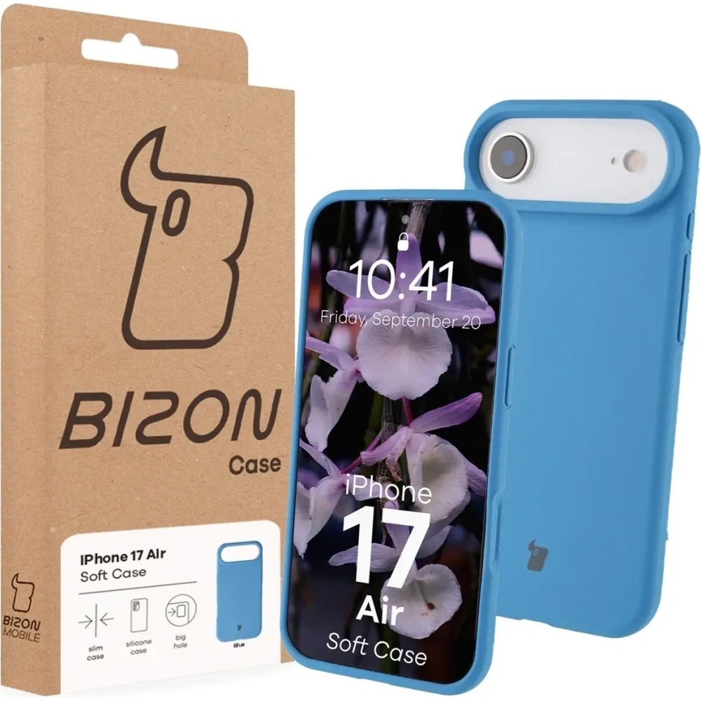 Silikonowe etui Bizon Soft Case do Apple iPhone Air niebieskie