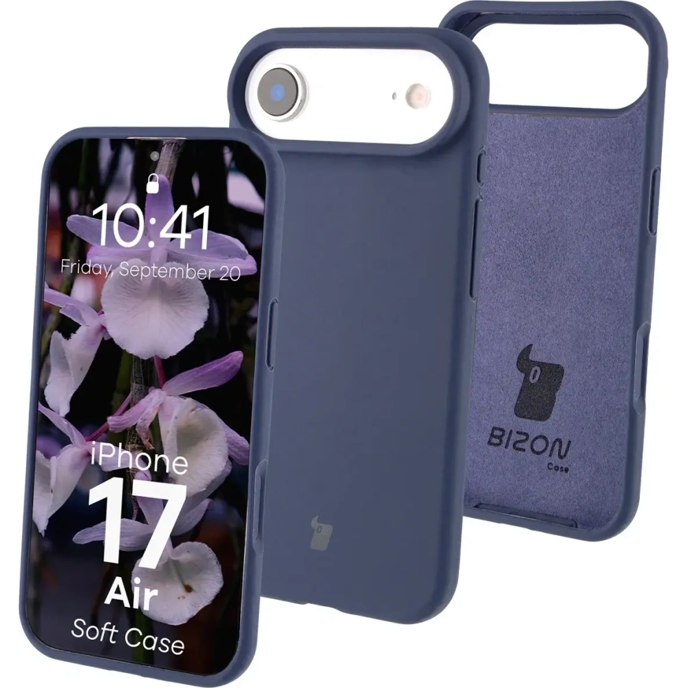 Silikonowe etui Bizon Soft Case do Apple iPhone 17 Air ciemnoniebieskie