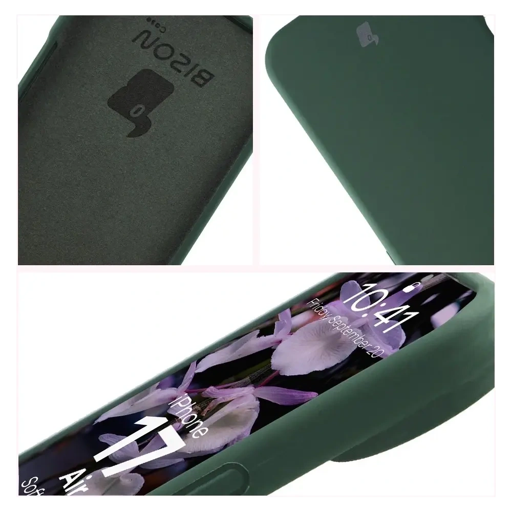 Silikonowe etui Bizon Soft Case do Apple iPhone Air ciemnozielone