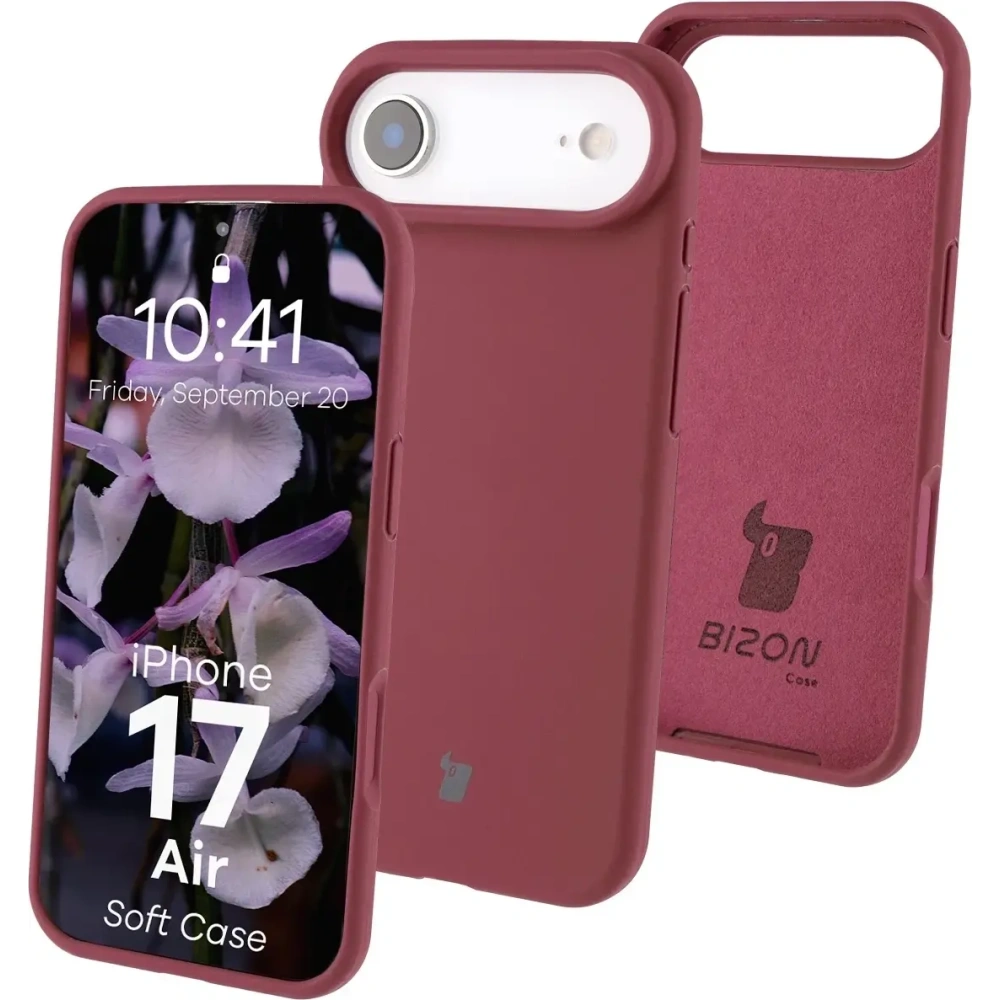 Silikonowe etui Bizon Soft Case do Apple iPhone 17 Air ciemnofioletowe