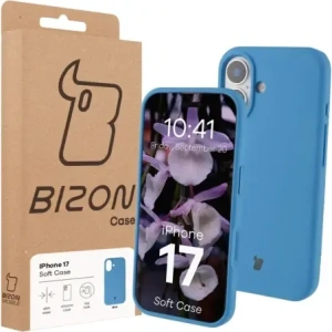 Silikonowe etui Bizon Soft Case do Apple iPhone 17 niebieskie