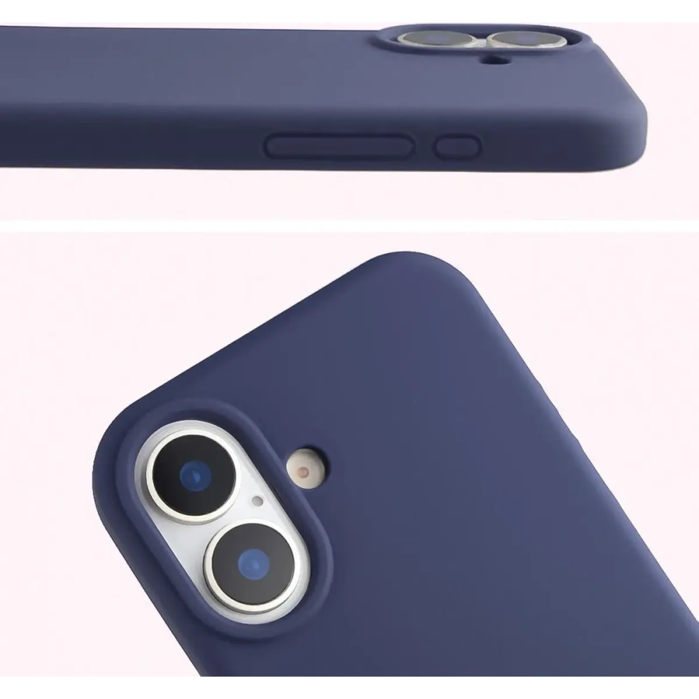 Silikonowe etui Bizon Soft Case do Apple iPhone 17 ciemnoniebieskie