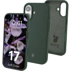 Silikonowe etui Bizon Soft Case do Apple iPhone 17 ciemnozielone