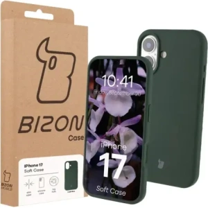 Silikonowe etui Bizon Soft Case do Apple iPhone 17 ciemnozielone