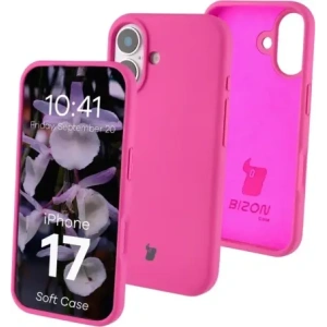 Silikonowe etui Bizon Soft Case do Apple iPhone 17 fuksja