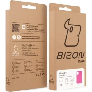 Silikonowe etui Bizon Soft Case do Apple iPhone 17 fuksja