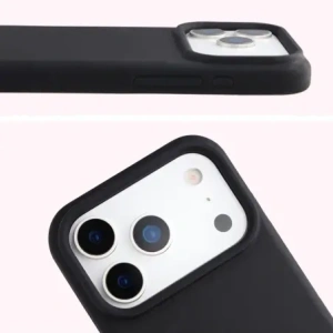 Silikonowe etui Bizon Soft Case do Apple iPhone 17 Pro czarne