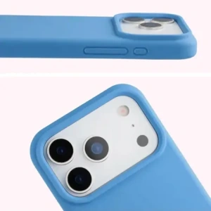 Silikonowe etui Bizon Soft Case do Apple iPhone 17 Pro niebieskie