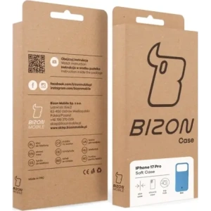 Silikonowe etui Bizon Soft Case do Apple iPhone 17 Pro niebieskie