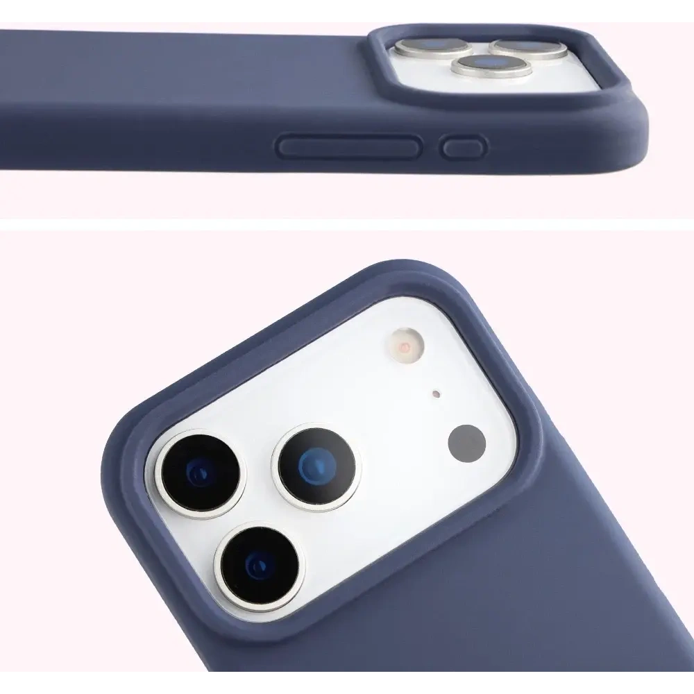 Silikonowe etui Bizon Soft Case do Apple iPhone 17 Pro ciemnoniebieskie