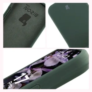 Silikonowe etui Bizon Soft Case do Apple iPhone 17 Pro ciemnozielone