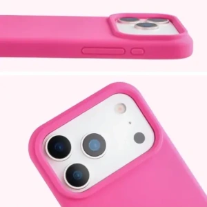 Silikonowe etui Bizon Soft Case do Apple iPhone 17 Pro fuksja