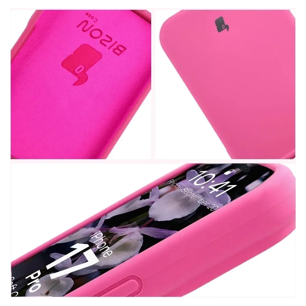 Silikonowe etui Bizon Soft Case do Apple iPhone 17 Pro fuksja