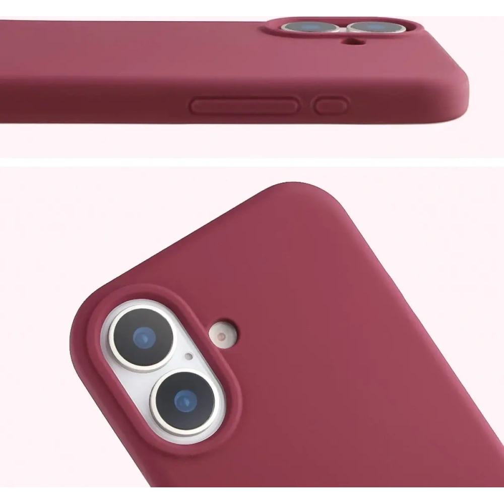 Silikonowe etui Bizon Soft Case do Apple iPhone 17 ciemnofioletowe