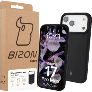 Silikonowe etui Bizon Soft Case do Apple iPhone 17 Pro Max czarne