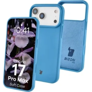 Silikonowe etui Bizon Soft Case do Apple iPhone 17 Pro Max niebieskie