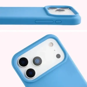 Silikonowe etui Bizon Soft Case do Apple iPhone 17 Pro Max niebieskie