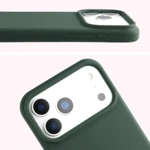Silikonowe etui Bizon Soft Case do Apple iPhone 17 Pro Max ciemnozielone