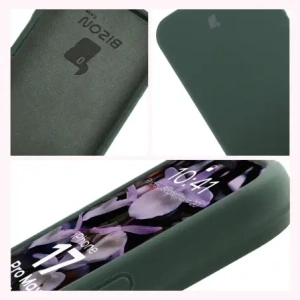Silikonowe etui Bizon Soft Case do Apple iPhone 17 Pro Max ciemnozielone