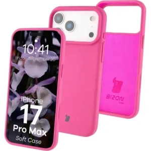 Silikonowe etui Bizon Soft Case do Apple iPhone 17 Pro Max fuksja