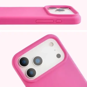 Silikonowe etui Bizon Soft Case do Apple iPhone 17 Pro Max fuksja