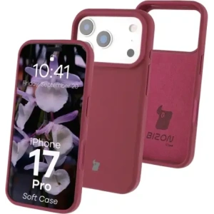 Silikonowe etui Bizon Soft Case do Apple iPhone 17 Pro ciemnofioletowe
