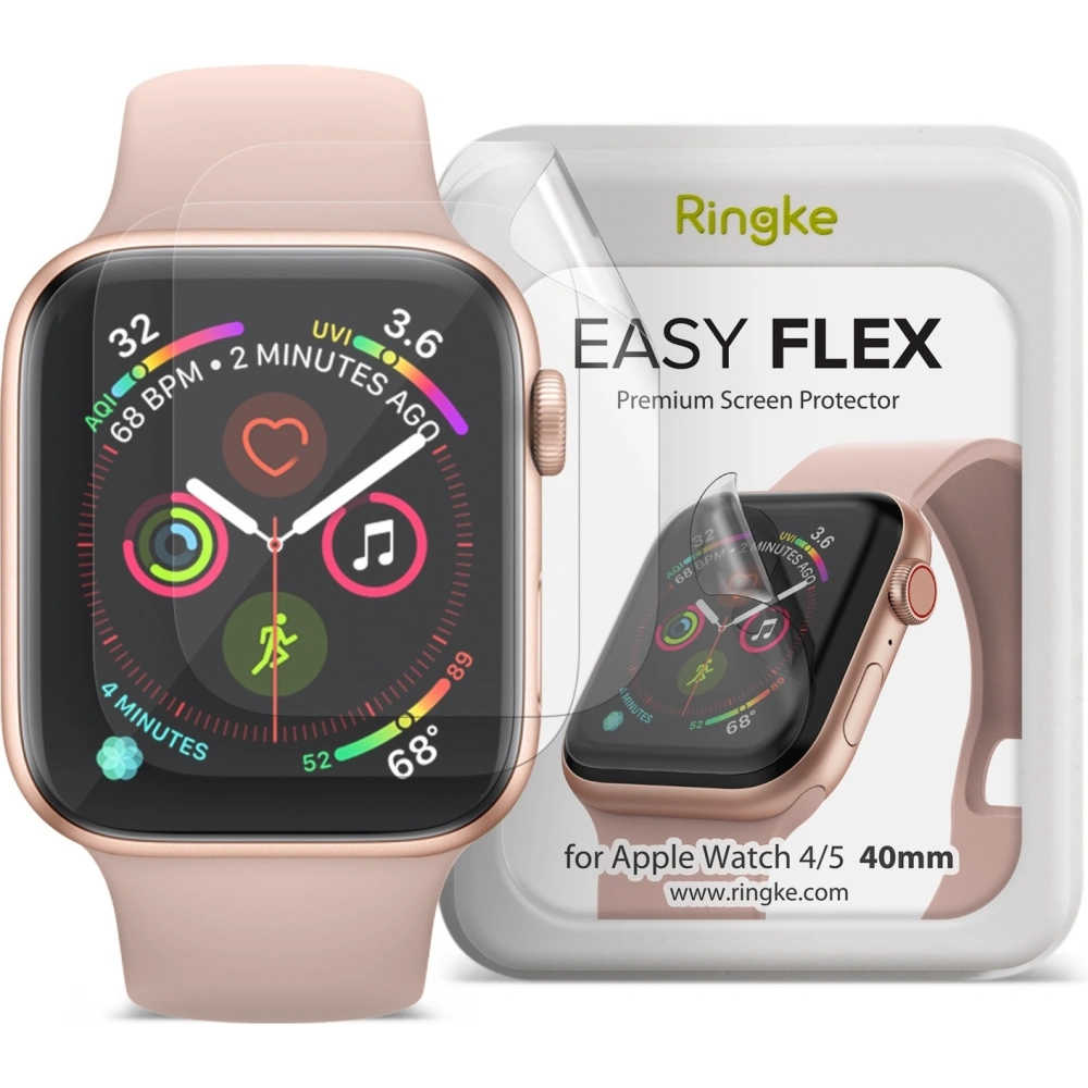 Hurtownia GSM - Antibakteriální fólie Ringke Easy Flex Apple Watch 4/5/6/7/SE/8/9 40/41MM [3 PACK] - RGK1215 - {ean13} - Hurt