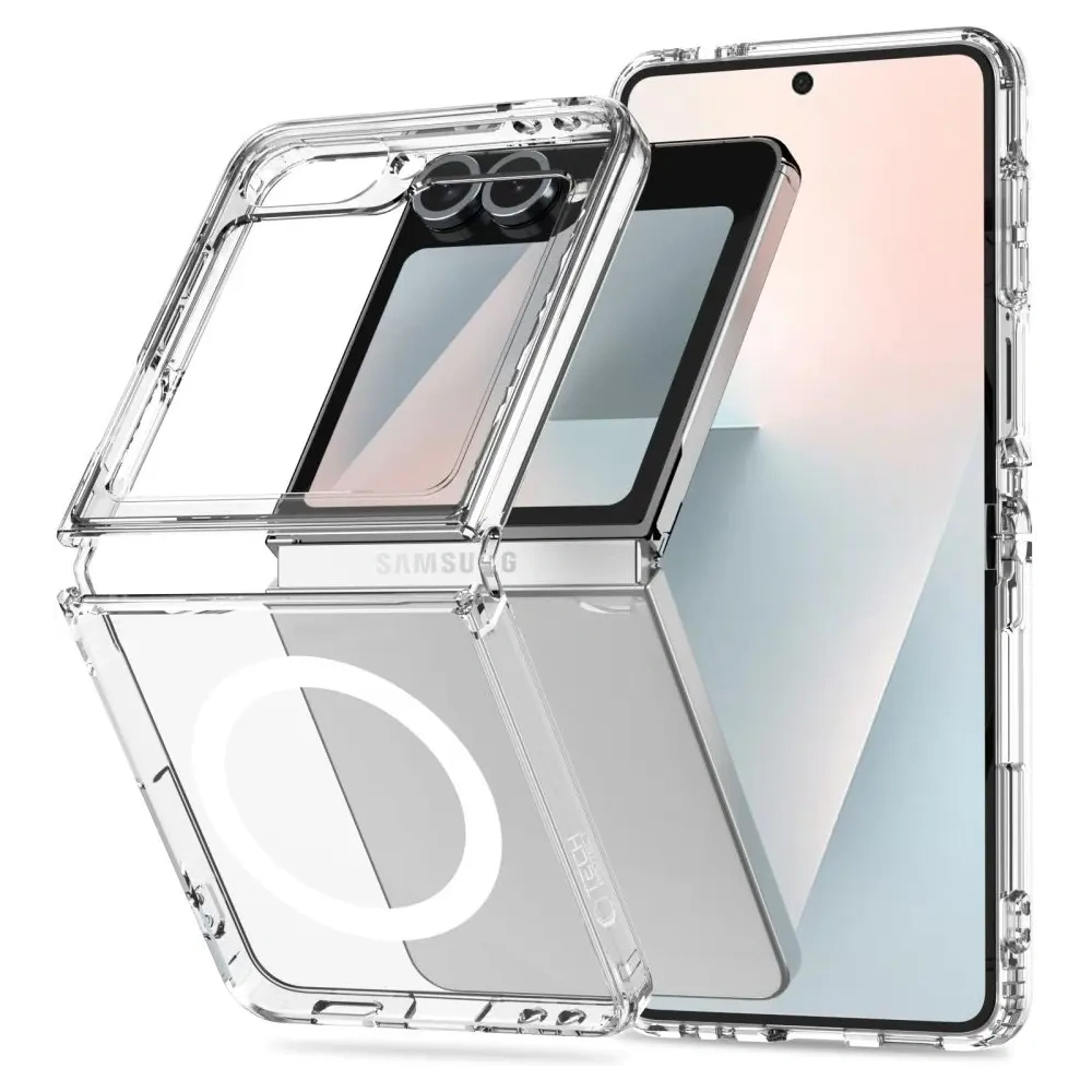 Etui Tech-Protect Flexair Hybrid MagSafe do Samsung Galaxy Z Flip 6 / 7 FE Clear