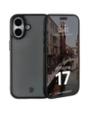 Etui Bizon Case Angelo do Apple iPhone 17 przydymione z czarną ramką