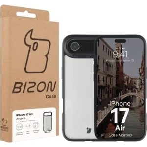 Etui Bizon Case Angelo do Apple iPhone 17 Air przydymione z czarną ramką
