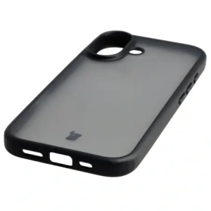 Etui Bizon Case Angelo do Apple iPhone 17 przydymione z czarną ramką